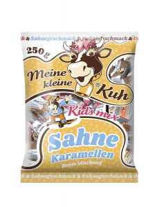 Meine kleine Kuh Sahne Karamellen bunte Mischung Mix für Kinder in Sahne, Kakao, Erdbeer und Orangen Geschmack