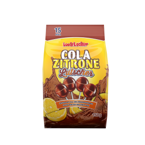 Louis Lecker Lutscher Cola Zitrone, Lollies, Süßigkeiten mit Cola und Zitronengeschmack