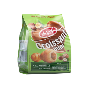 Liebich Mini Croissants Haselnuss gefüllt mit Haselnusscreme, Snack