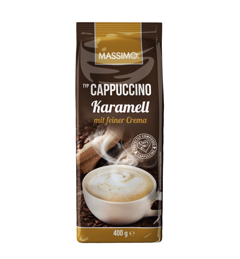 Massimo Cappuccino Pulver Karamell mit feiner Crema