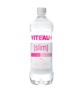 Viteau slim functional Water, Wasser angereichert mit Ballaststoffen kalorienfrei ohne Zucker in Himbeer und Basilikum Geschmack