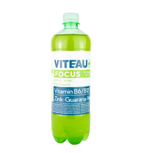 Viteau Focus functional Water, Vitamin Water, Wasser angereichert mit Vitaminen und Mineralstoffen in Apfel-Kiwi Geschmack