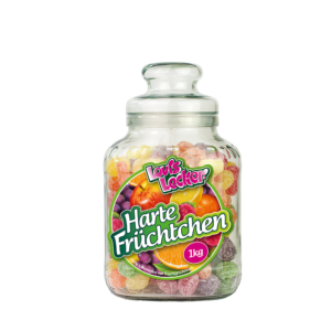 louis lecker harte früchtchen im glas 1kg harte karamellen mit fruchtgeschmack