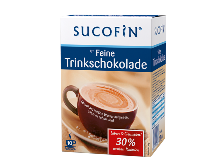 Sucofin: Typ Feine Trinkschokolade, Leben & Genießen! 30% weniger Kalorien