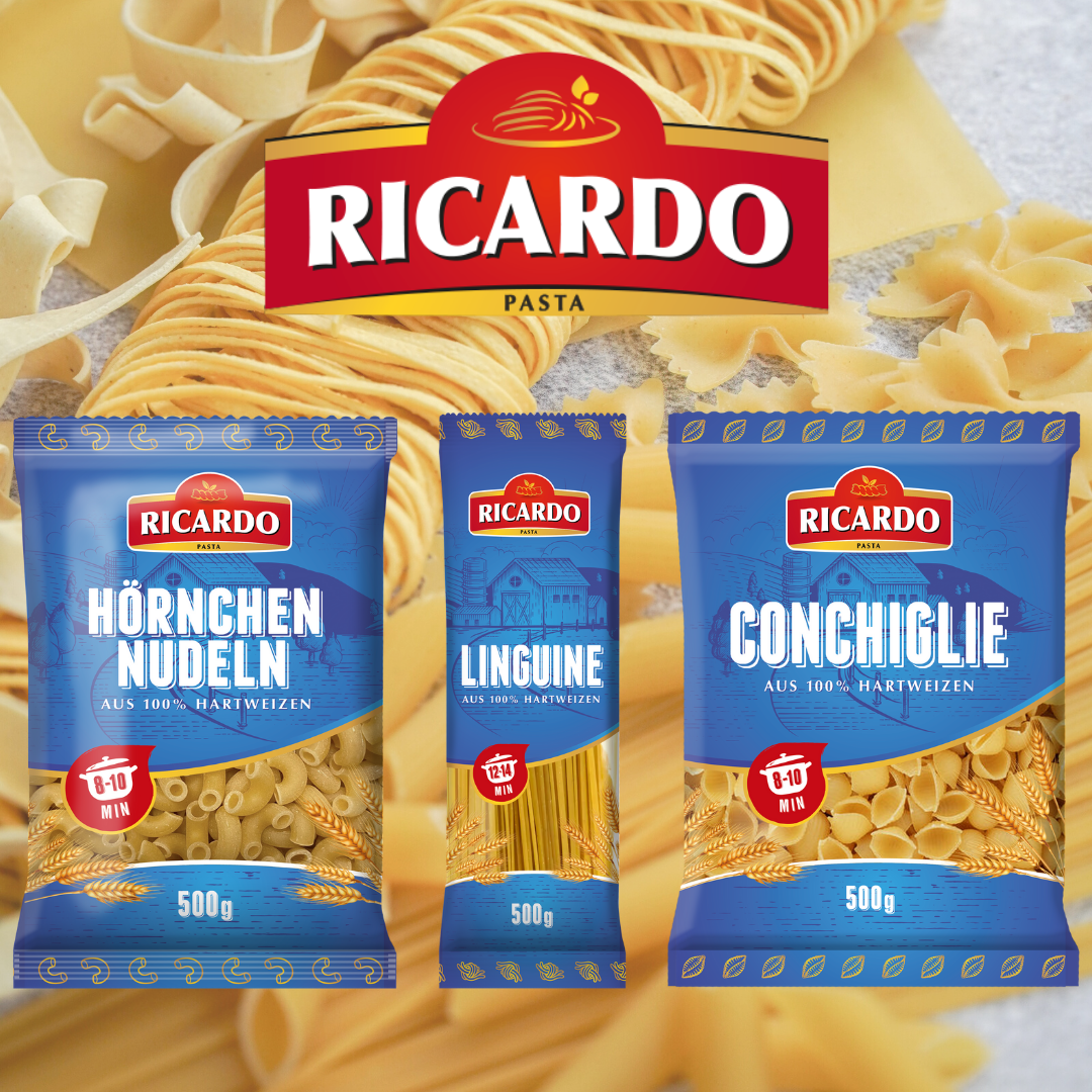 Neues aus dem Bereich Nährmittel: RICARDO Pasta
