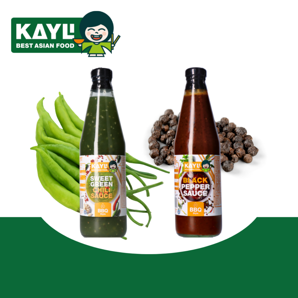 NEUES AUS DEM BEREICH NÄHRMITTEL: KAY LI BLACK PEPPER SAUCE, KAY LI SWEET CHILI SAUCE GRÜN