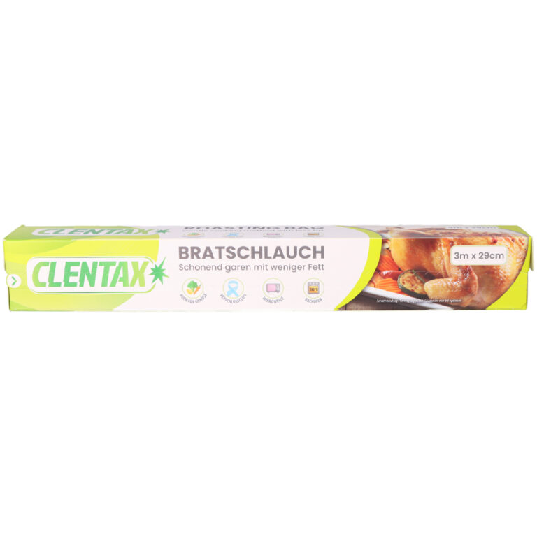 CLENTAX: Bratschlauch - schonend garen mit weniger Fett, 3m x 29cm