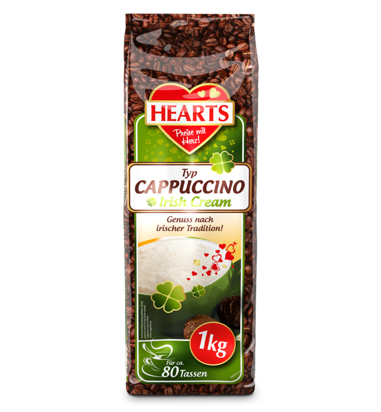 HEARTS: Cappucino Irish Cream, 1 kg für ca. 80 Tassen