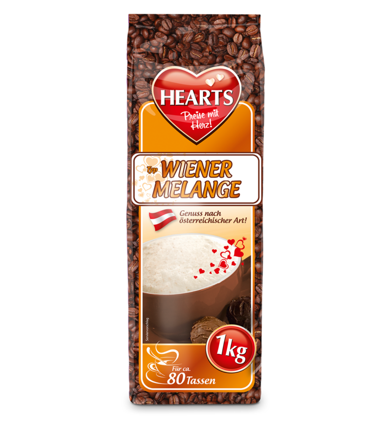 HEARTS: Wiener Melange; 1kg für ca. 80 Tassen