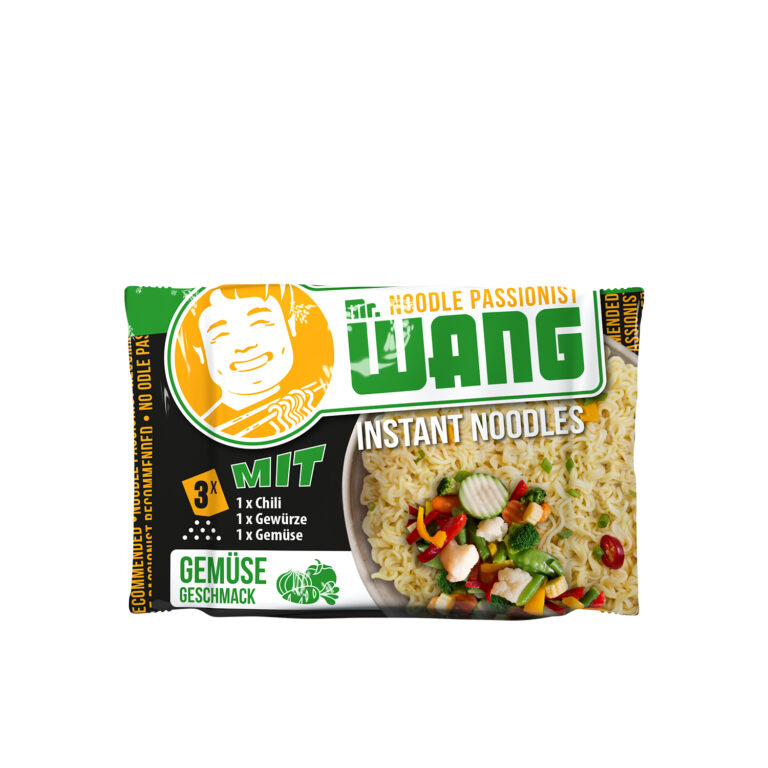 MR.WANG Noodle Passionist: Gemüse Geschmack Beutel Instant Noodles
