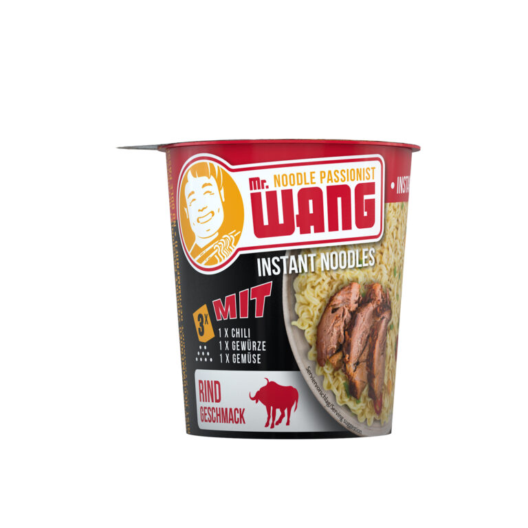 MR.WANG Noodle Passionist: Rind Geschmack Becher Instant Noodles