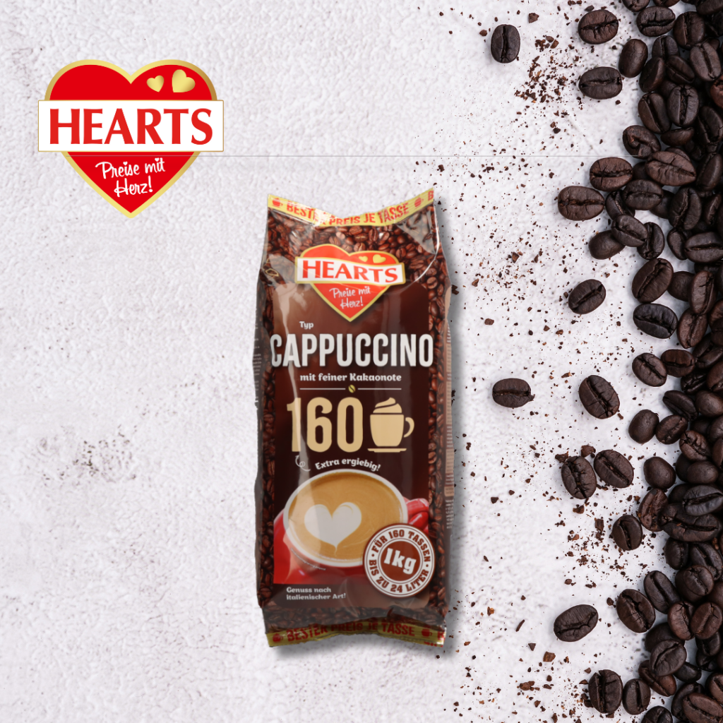 NEUES AUS DEM BEREICH INSTANT: HEARTS CAPPUCCINO 160 Tassen