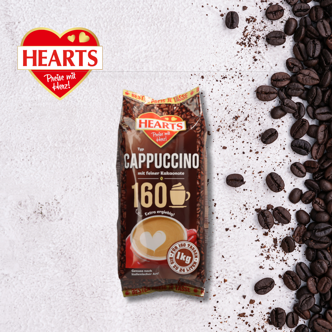 NEUES AUS DEM BEREICH INSTANT: HEARTS CAPPUCCINO 160 Tassen