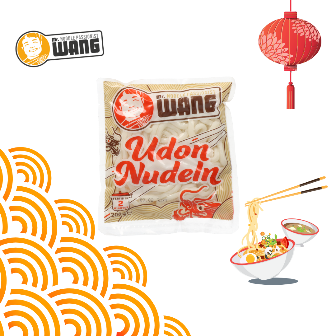 Neues aus dem Bereich Nährmittel: MR WANG gekochte Udon Nudeln