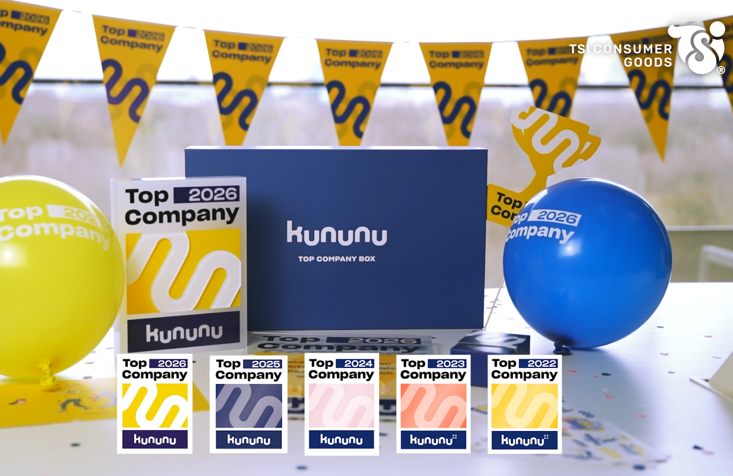 TSI ist 5 Jahre in Folge KUNUNU Top Company!