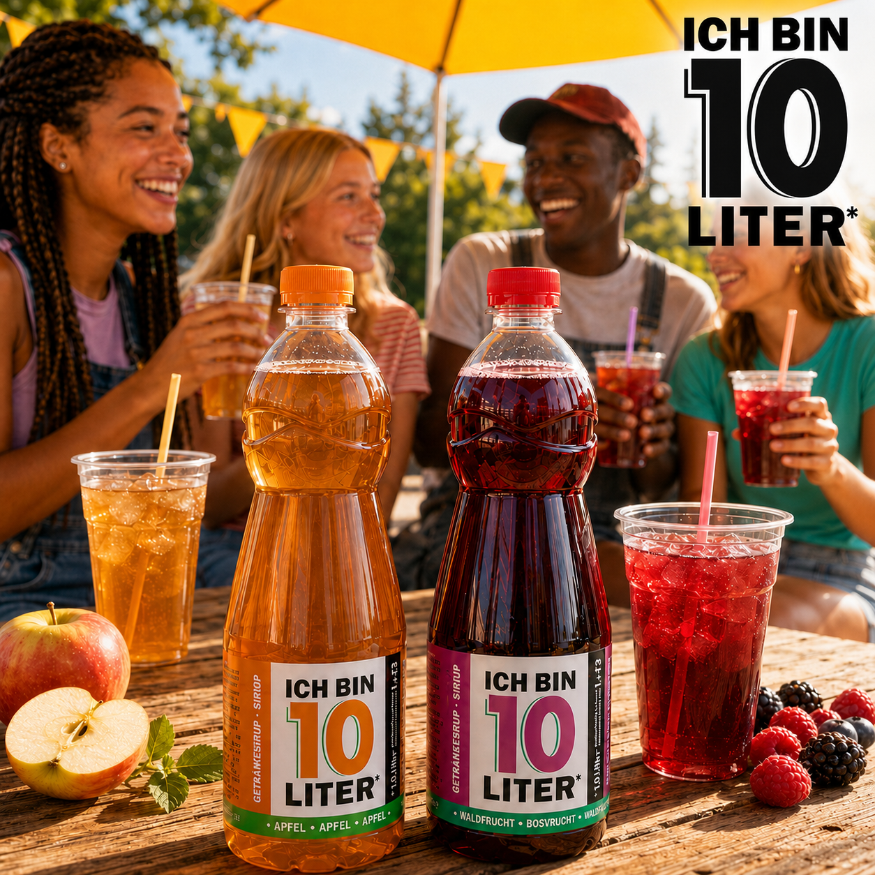 Neues aus dem Bereich Getränke: ICH BIN 10 LITER Sirup Apfel und Waldfrucht