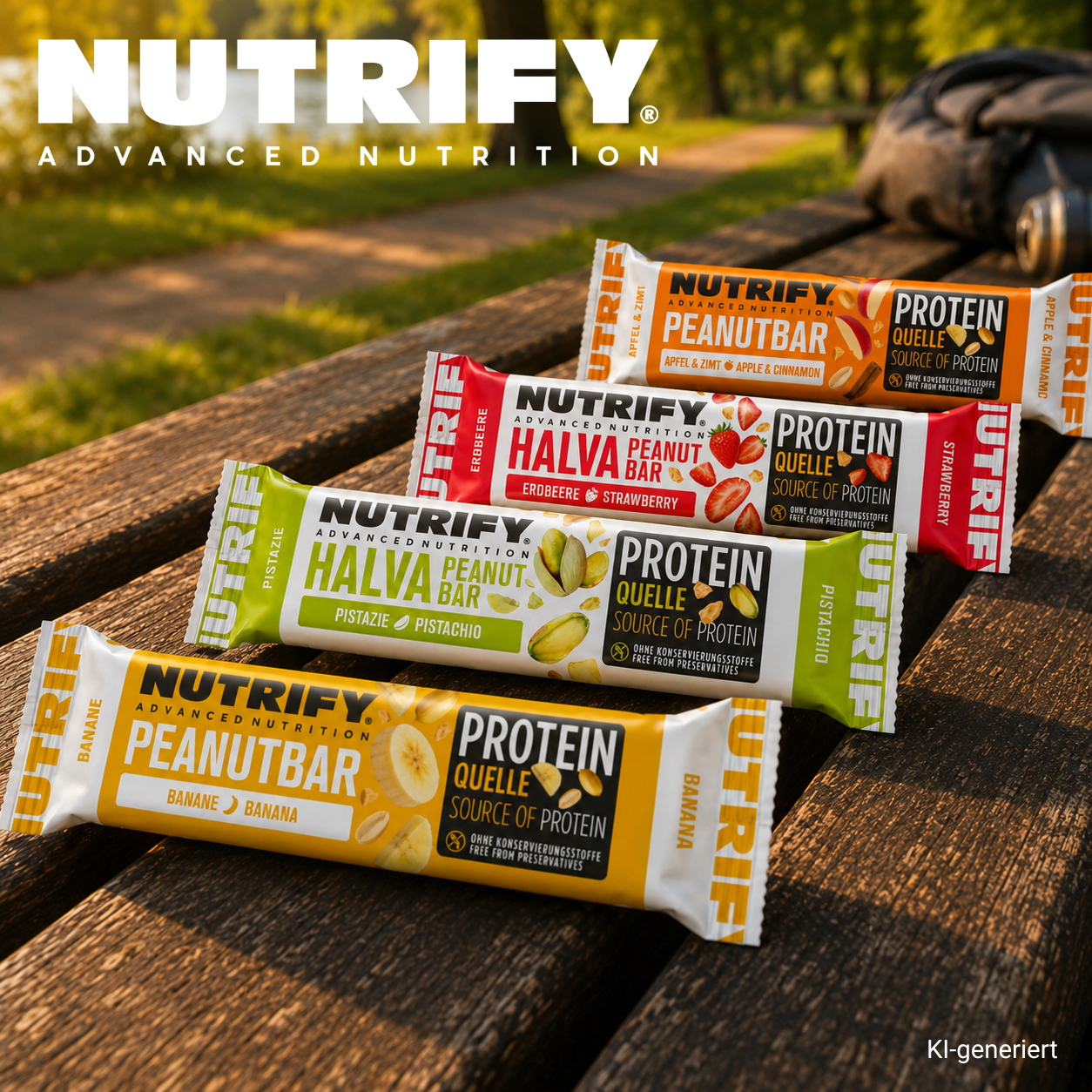 Neues aus dem Bereich Superfood: NUTRIFY Erdnussriegel 60 g